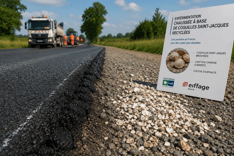 Normandie : une première route en France construite avec des coquilles Saint-Jacques recyclées